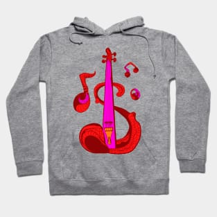 Pink and Red String Violin Hoodie